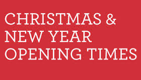 Christmas & New Year Opening Times
