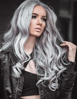 Platinum Blonde & Silver Grey Hair Colour