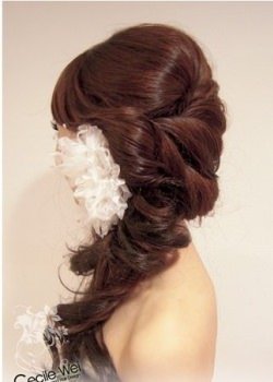 side plait for wedding hair