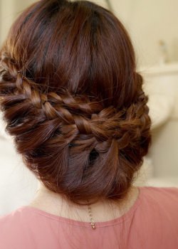 prom plaited upstyle